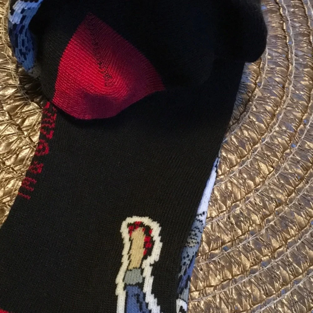 Betty Boop Black and Red Graphic Crew Socks